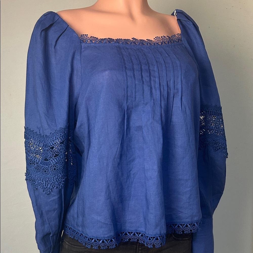 Salsa Jeans Women’s Top Blouse Long Sleeved Embroidered Size Medium - Picture 8 of 16